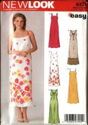 6371 EZ NL LONGER STRAPPY/SLVLSS DRESS PATTERN 10-22